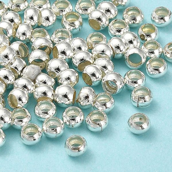 

PandaHall Eco-Friendly Brass Smooth Round Beads, Seamed Spacer Beads, Long-Lasting Plated, Cadmium Free & Lead Free, Silver, 2.5mm, Hole...