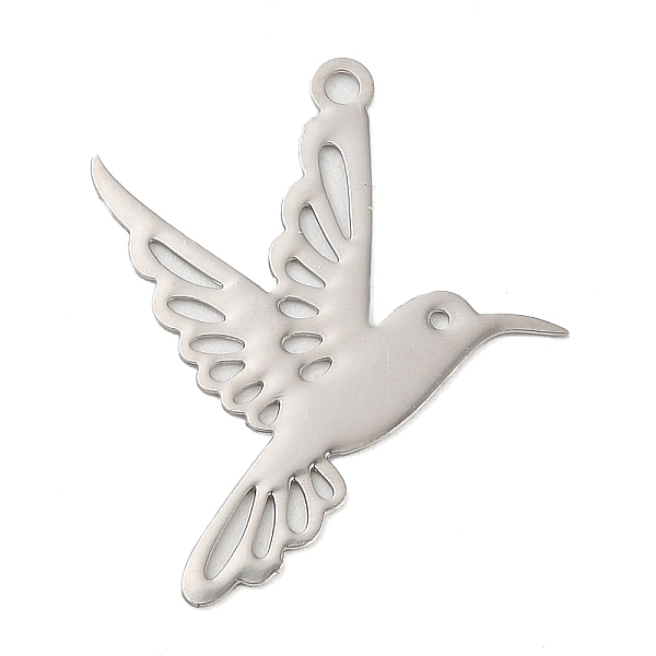 

PandaHall Rack Plating Brass Filigree Pendants, Long-Lasting Plated, Bird Charms, Platinum, 21x17x0.3mm, Hole: 1.2mm Brass Bird