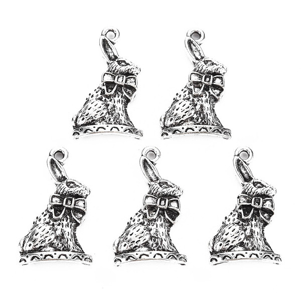 

PandaHall Tibetan Style Alloy Pendants, Cadmium Free & Lead Free, Rabbit, Antique Silver, 25x14.5x4mm, Hole: 1.4mm Alloy Rabbit