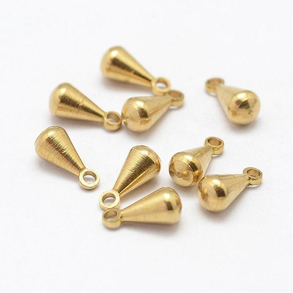 

PandaHall Brass Chain Extender Drop, Teardrop, Nickel Free, Raw(Unplated), 6x3mm, Hole: 1.5mm Brass Teardrop