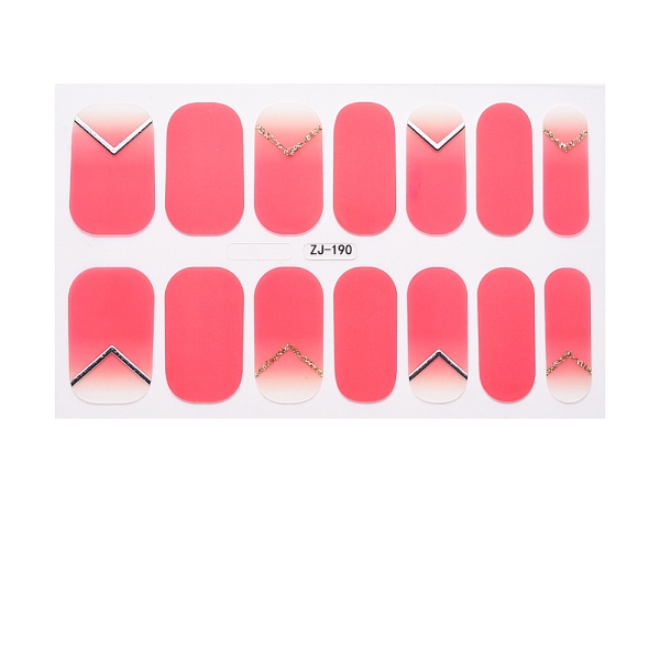 

PandaHall Full Wraps Nail Polish Stickers, Self-Adhesive, for Nail Decals Design Manicure Tips Decorations, Light Coral, 14pcs/sheet Paper...
