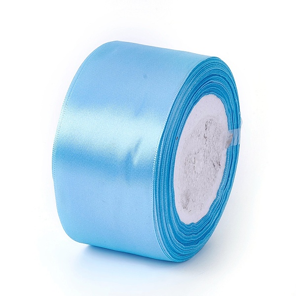 

PandaHall Single Face Satin Ribbon, Polyester Ribbon, Sky Blue, 2 inch(50mm), about 25yards/roll(22.86m/roll), 100yards/group(91.44m/group)...