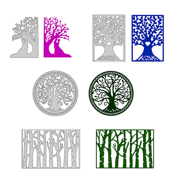 

PandaHall 4Pcs 4 Styles Carbon Steel Cutting Dies Stencils, for DIY Scrapbooking/Photo Album, Decorative Embossing DIY Paper Card, Tree...