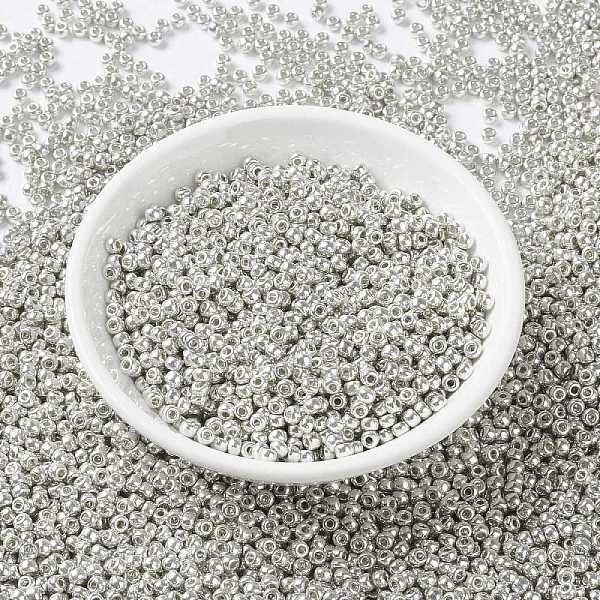 

PandaHall MIYUKI Round Rocailles Beads, Japanese Seed Beads, 8/0, (RR181) Galvanized Silver, 8/0, 3mm, Hole: 1mm, about 2111~2277pcs/50g...