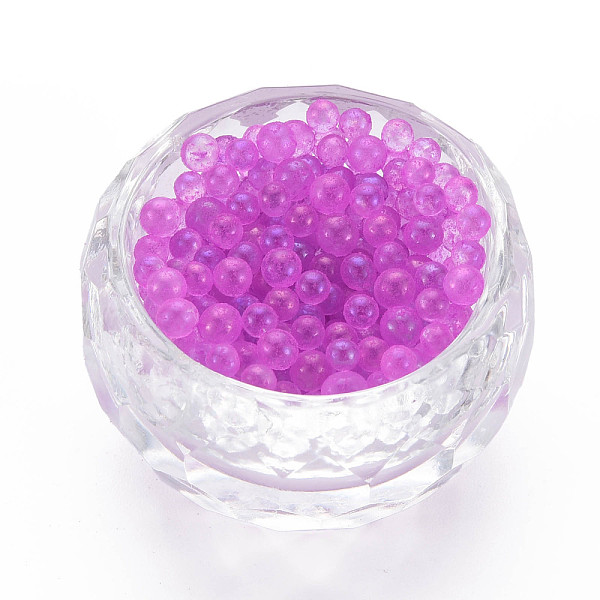 

PandaHall DIY Nail Art Decoration Mini Glass Beads, Tiny Caviar Nail Beads, AB Color Plated, Round, Dark Orchid, 3.5mm, about 450g/bag Glass...