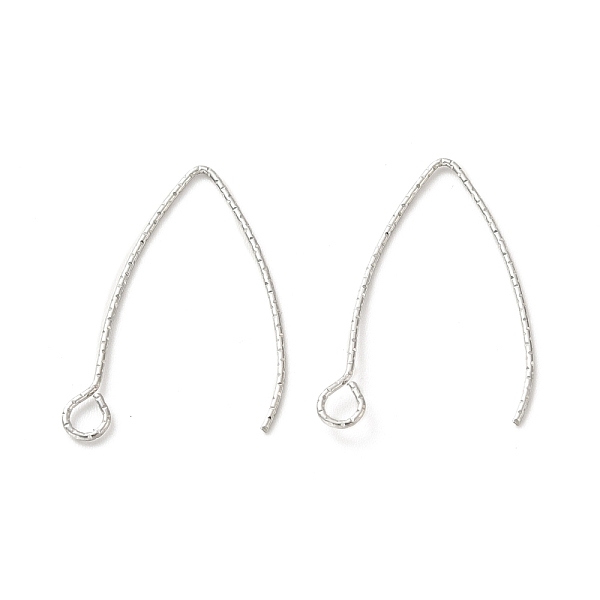 

PandaHall Ion Plating(IP) 316 Stainless Steel Earrings Finding, Earring Hooks, with Horizontal Loop, Stainless Steel Color, 27x17x0.7mm...
