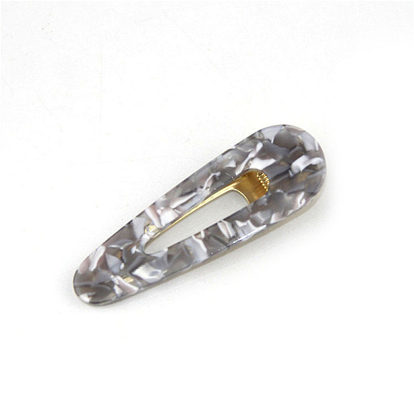 

PandaHall Cellulose Acetate Alligator Hair Clips, Hair Accessories for Girls Women, Teardrop, Gray, 69x23mm Cellulose Acetate Gray
