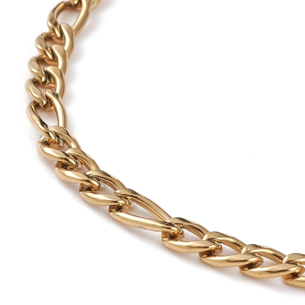 

PandaHall 304 Stainless Steel Figaro Chains, Curb Chains Necklaces, with Lobster Claw Clasps, Golden, 17.71 inch(45cm) 304 Stainless Steel