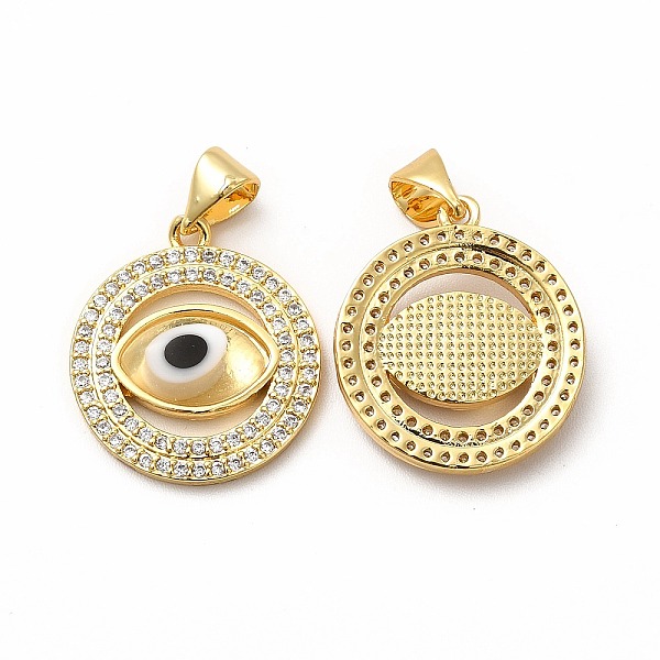 

PandaHall Rack Plating Real 18K Gold Plated Brass Micro Pave Clear Cubic Zirconia Pendants, with Handmade Lampwork, Cadmium Free & Lead Free...