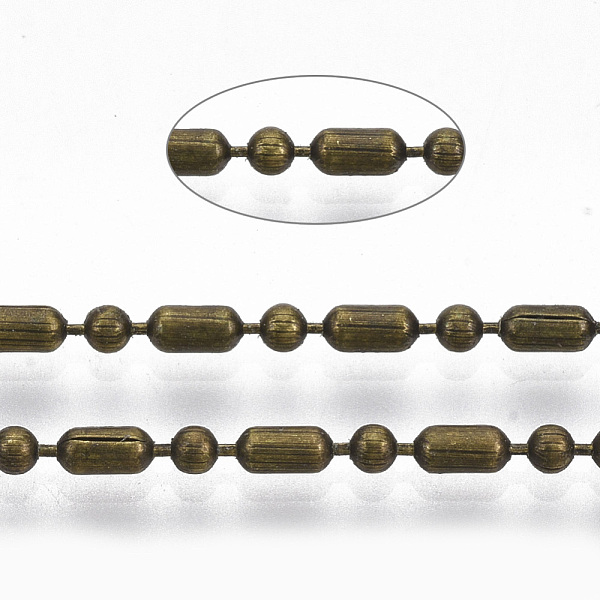 

PandaHall Brass Ball Chains, Ball-Bar Style, Round and Oval, Long-Lasting Plated, Soldered, with Spool, Cadmium Free & Nickel Free & Lead...