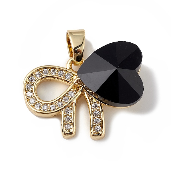 

PandaHall Real 18K Gold Plated Rack Plating Brass Micro Pave Clear Cubic Zirconia Pendants, with Glass, Long-Lasting Plated, Cadmium Free &..., Black