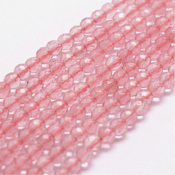 

PandaHall Cherry Quartz Glass Beads Strands, Faceted, Round, 4mm, Hole: 1mm, about 96pcs/strand, 14.9 inch~15.1 inch Cherry Quartz Glass..., Red