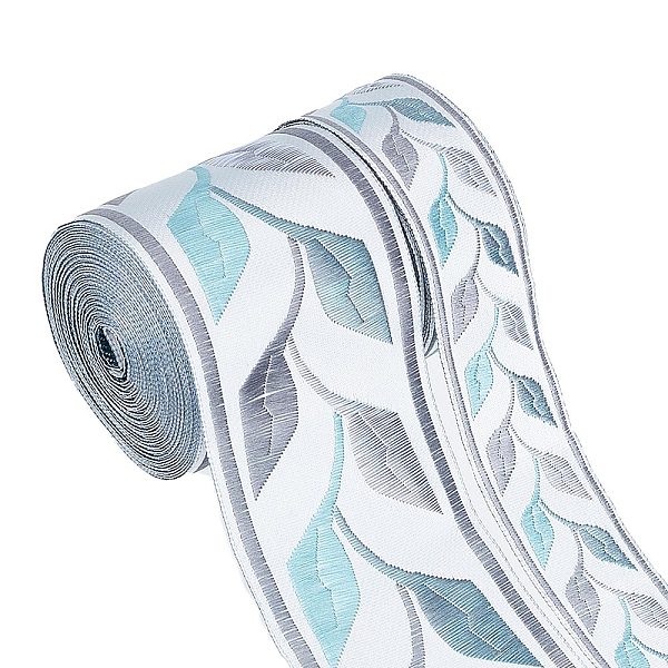 

PandaHall Gorgecraft 10M 2 Styles Embroidery Polyester Ribbon, Leaf Pattern, for Gift Bouquet Wrapping, Sky Blue, 1-1/8~2-3/8 inch(30~60mm)..., Yellow