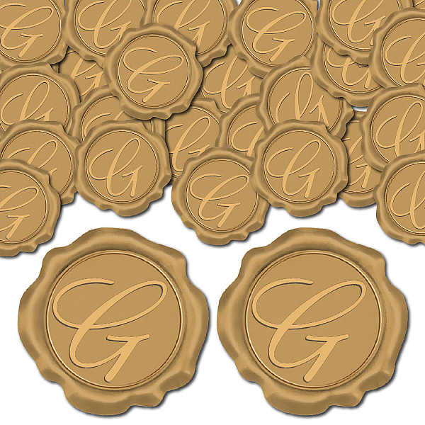 

PandaHall CRASPIRE Adhesive Wax Seal Stickers, Envelope Seal Decoration, For Craft Scrapbook DIY Gift, Letter G, Dark Goldenrod, 30mm...