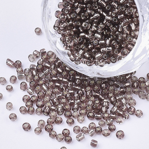 

PandaHall (Repacking Service Available) 12/0 Glass Seed Beads, Silver Lined Round Hole, Round, Rosy Brown, 2mm, Hole: 1mm, about 12G/bag...