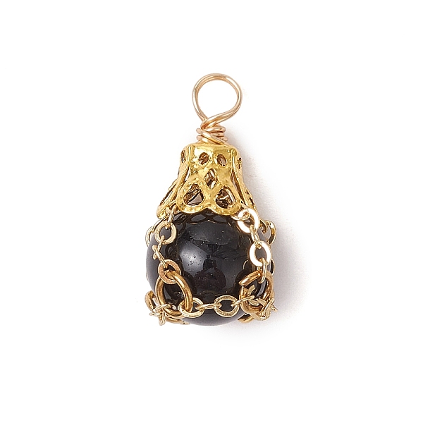 Natural Black Stone Pendants