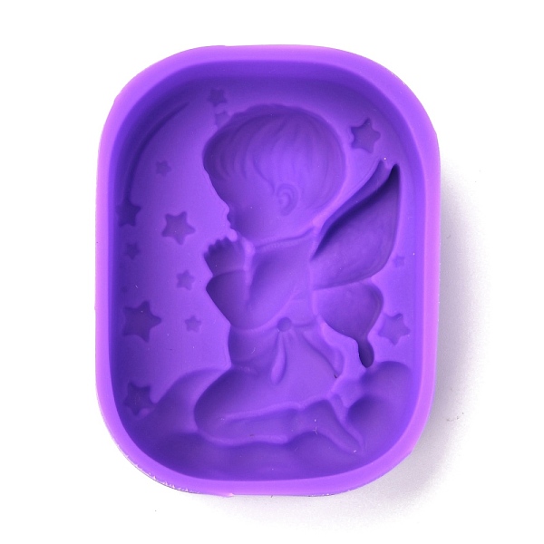

PandaHall Cupid Angel Silicone Molds, Food Grade Molds, DIY Handmade Soap Making, Purple, 79x60x25.5mm, Inner Diameter: 76x57mm Silicone...