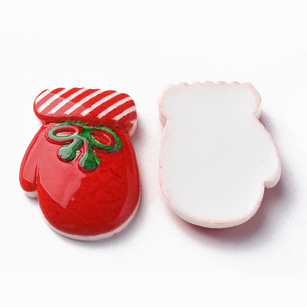 

PandaHall Opaque Resin Cabochons, Christmas Style, Gloves, Red, 20.5x15.5x4.5mm Resin Others Red
