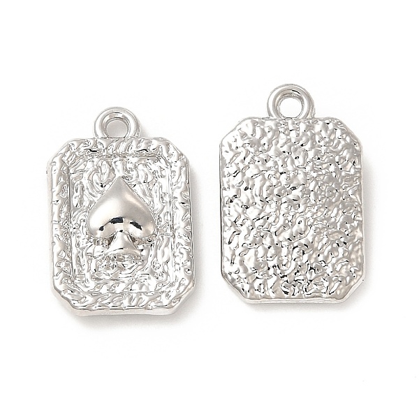 

PandaHall Rack Plating Alloy Pendants, Cadmium Free & Lead Free, Rectangle Charms with Spade Sign, Platinum, 17.5x11x3mm, Hole: 1.5mm Alloy...