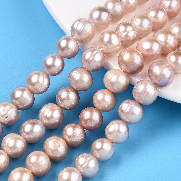 

PandaHall Natural Cultured Freshwater Pearl Beads Strands, Potato, Rosy Brown, 9~10.5x8.5~11mm, Hole: 0.6mm, about 39pcs/strand, 14.65~14.88...