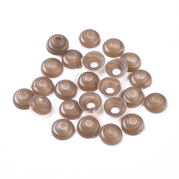 

PandaHall Craft Plastic Doll Eyes Buttoned Back, Stuffed Toy Eyes, Flat Round, Tan, 8x3mm, Hole: 3mm, Inner Diameter: 6.5mm Plastic Flat..., Orange