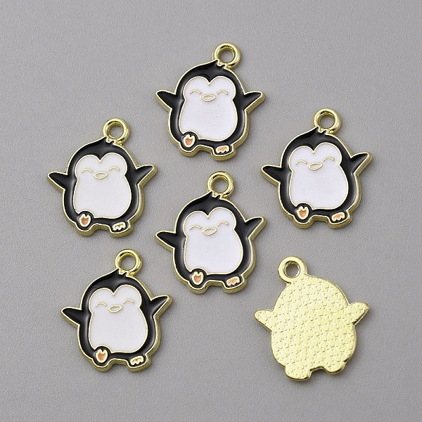 

PandaHall Alloy Enamel Pendants, Light Gold, Ocean Animal Charm, Penguin Pattern, 18.5x16.5x1.5mm, Hole: 2mm Alloy+Enamel Penguin White