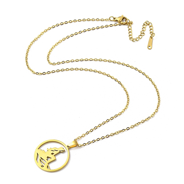 

PandaHall 304 Stainless Steel Pendant Necklaces, Mermaid Shape, Golden, 17.76 inch(45.1cm) 304 Stainless Steel Fish