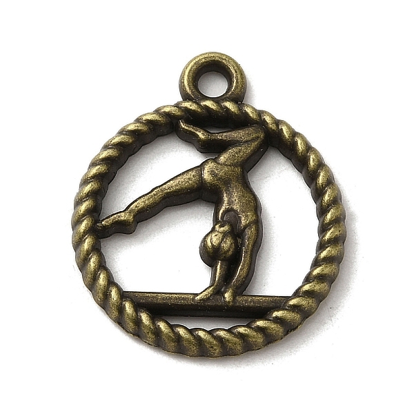 

PandaHall Tibetan Style Alloy Sport Pendants, Cadmium Free & Lead Free, Gymnastics Charms, Antique Bronze, 24x20x2.5mm, Hole: 2mm, about...