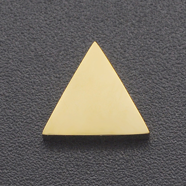 PandaHall 201 Stainless Steel Charms, for Simple Necklaces Making, Stamping Blank Tag, Laser Cut, Triangle, Golden, 7.5x8.5x3mm, Hole: 1.8mm...