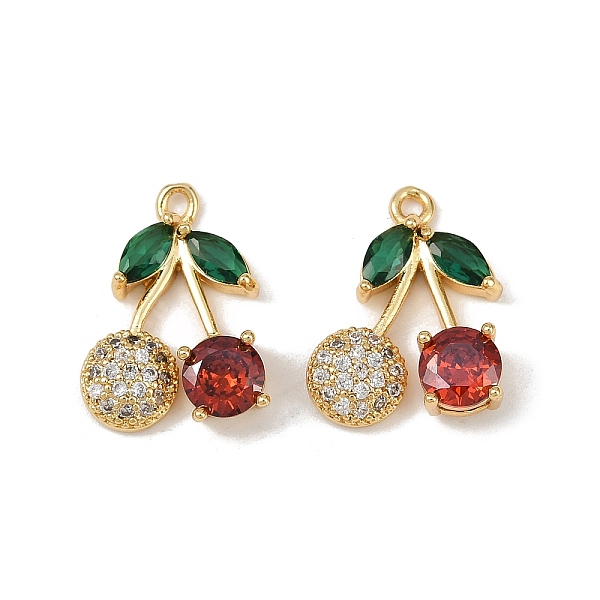 Brass Micro Pave Cubic Zirconia Pendants