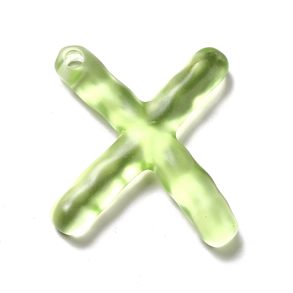 

PandaHall Transparent Resin Alphabet Pendants, Letter Charms, Letter.X, 41~45x33~52.5x8mm, Hole: 3.5mm Resin Letter X