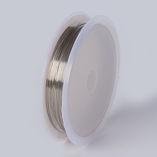 

PandaHall Round Copper Wire for Jewelry Making, Long-Lasting Plated, Platinum, 26 Gauge, 0.4mm, about 32.8 Feet(10m)/roll, 10 rolls/group...