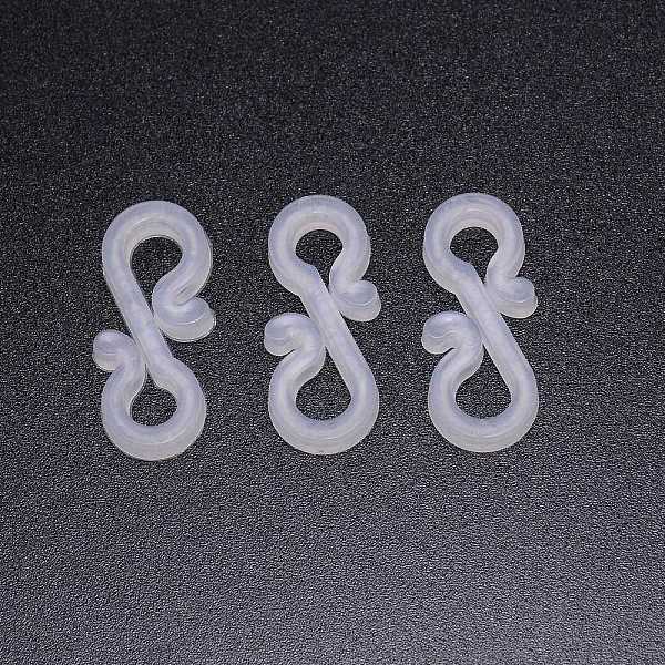 

PandaHall Plastic Curtain Hanger Double Hooks, S-shaped, White, 36x16x5mm Plastic White