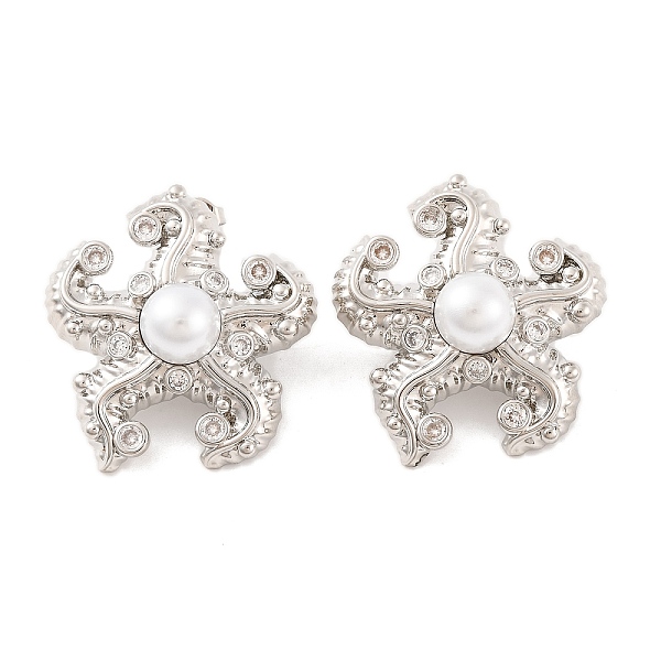 Brass Stud Earrings… - image