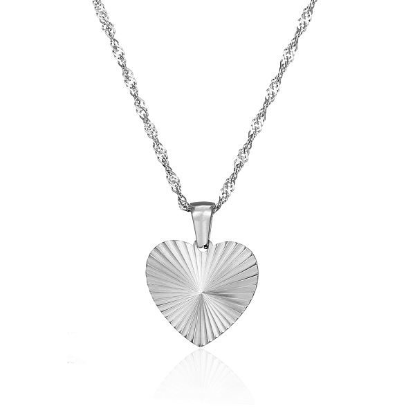 

PandaHall Stainless Steel Heart Pendant Necklaces for Women Stainless Steel