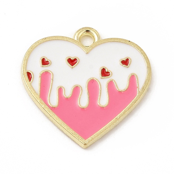 

PandaHall Alloy Enamel Pendants, Heart Charms, Light Gold, Pearl Pink, 19.5x19.5x1.5mm, Hole: 1.8mm Alloy+Enamel Heart