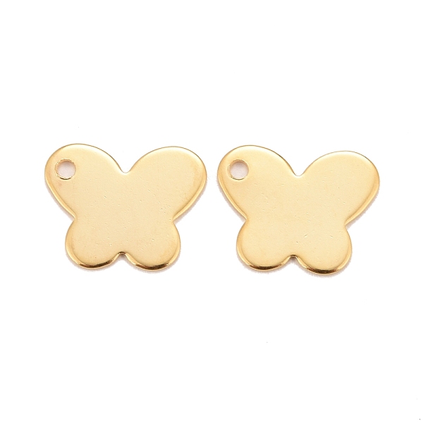 

PandaHall 201 Stainless Steel Charms, Butterfly, Real 24k Gold Plated, 12x15x0.76mm, Hole: 1.6mm 201 Stainless Steel Butterfly