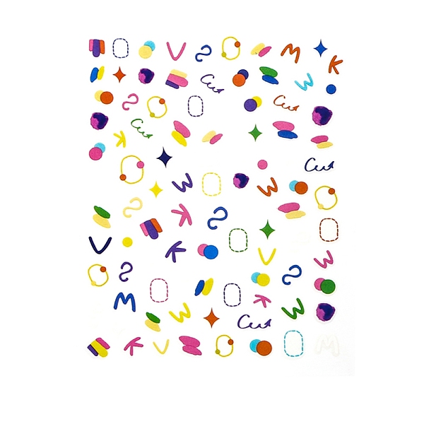 

PandaHall Nail Art Stickers Decals, with Self Adhesive, for Nail Tips Decorations, Mixed Patterns, 10x7.9cm Paper Rectangle