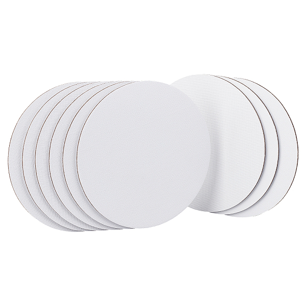 PandaHall 12 Pcs Round Painting Canvas Panels, Blank Canvas Drawing Boards for Oil & Acrylic Painting Students Artist Hobby Painters and...
