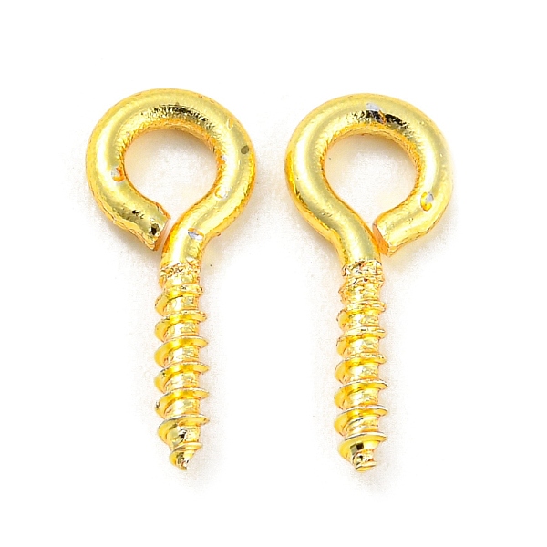 

PandaHall Brass Screw Eye Peg Bails, Long-Lasting Plated, Lead Free & Cadmium Free, Golden, 12x5x1.2mm, Hole: 2.5mm, Pin: 1.7mm Brass