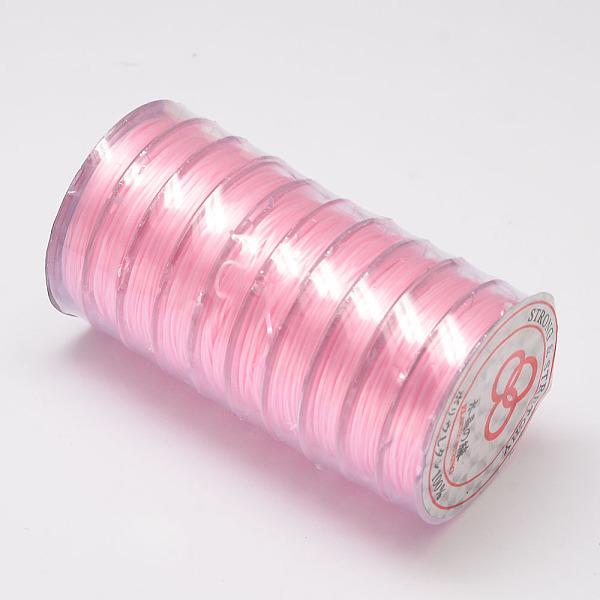 

PandaHall Flat Elastic Crystal String, Elastic Beading Thread, for Stretch Bracelet Making, Pearl Pink, 0.8mm, about 10.93 yards(10m)/roll...