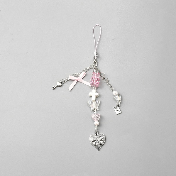 Cinturino per cellulare con perline in resina per donne e ragazze-image-AJEW-WH20006-201-it