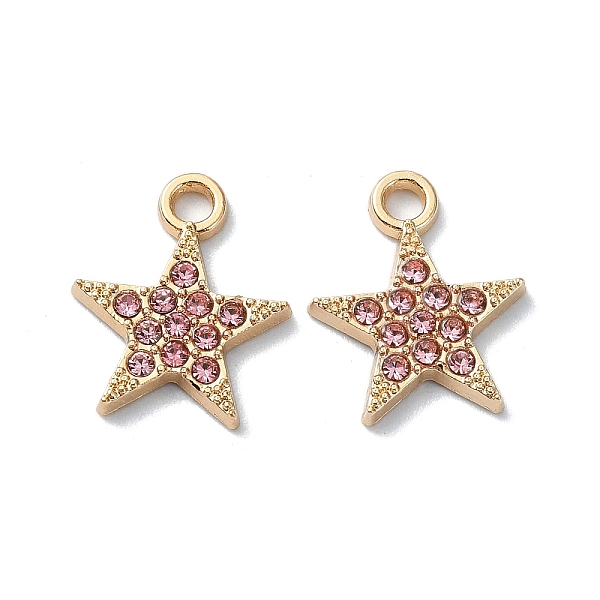 

PandaHall Alloy Rhinestone Pendants, Star, Light Amethyst, 15.5x12.5x2mm, Hole: 2mm Alloy+Rhinestone Star Purple