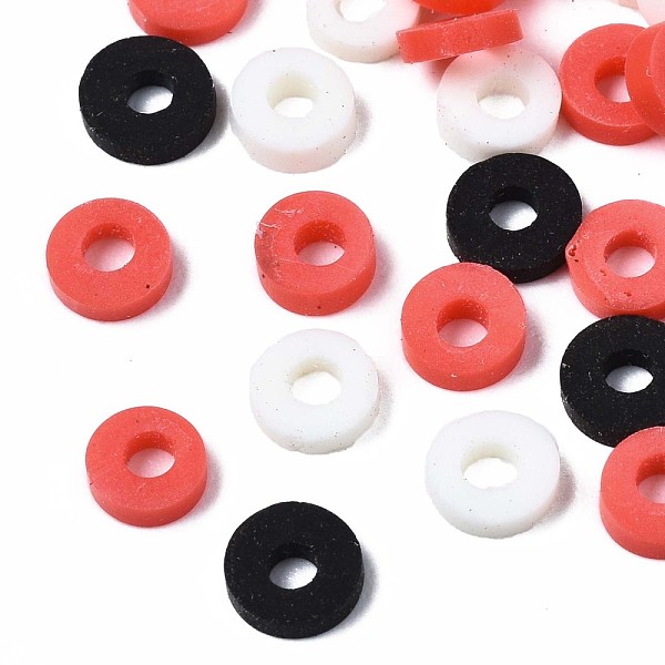 

PandaHall Handmade Polymer Clay Beads, Heishi Beads, Disc/Flat Round, Mixed Color, 4x0.5~1.5mm, Hole: 1.5mm, about 66600pcs/1000g Polymer..., Multicolor