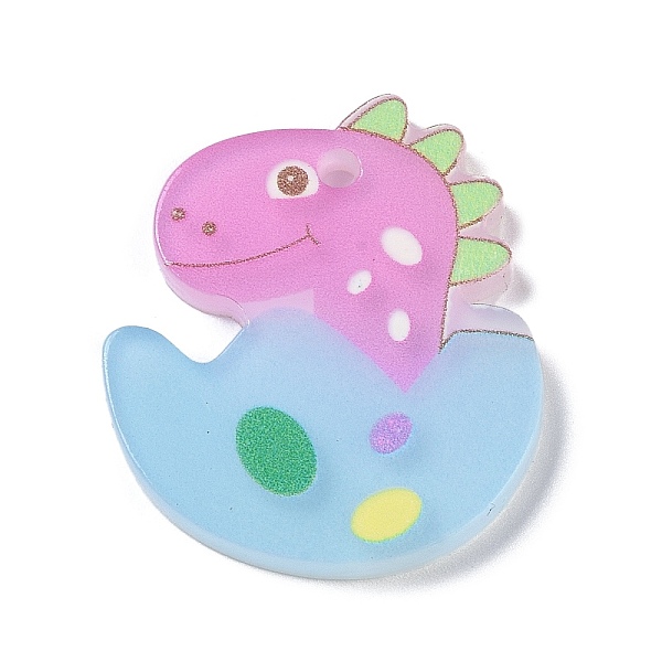 

PandaHall Acrylic Pendants, Little Dinosaur, Blue, 28x24x2.5mm, Hole: 2mm Acrylic Dinosaur Blue