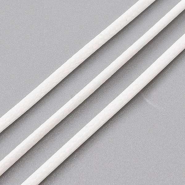 

PandaHall Braided Waxed Polyester Cords, Round, Multi-Ply, with Spool, White, 2mm, about 10.94 Yards(10m)/Roll Waxed Polyester Cord Round...