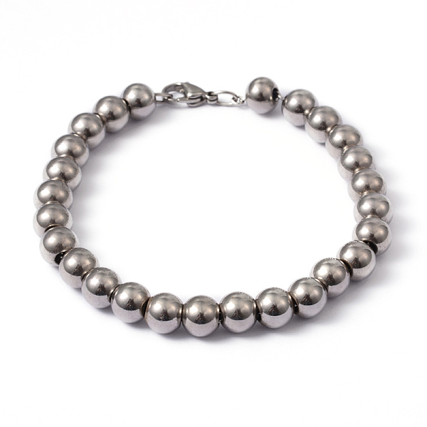 

PandaHall 304 Stainless Steel Ball Chain Bracelets, with Lobster Claw Clasps, Stainless Steel Color, 8-1/8 inch(205mm) 304 Stainless Steel
