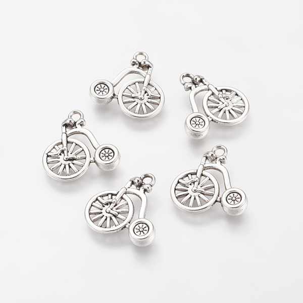 

PandaHall Tibetan Style Alloy Pendants, Cadmium Free & Lead Free, Bicycle/Penny Farthing, Antique Silver, 17x18x3mm, Hole: 1.5mm Alloy...