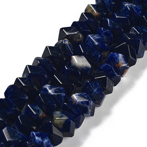 

PandaHall Natural Sodalite Beads Strands, Nuggets, Faceted, 6~8x10.5~14x8~9.5mm, Hole: 1.2mm, about 57~61pcs/strand, 15.16''~15.39''...