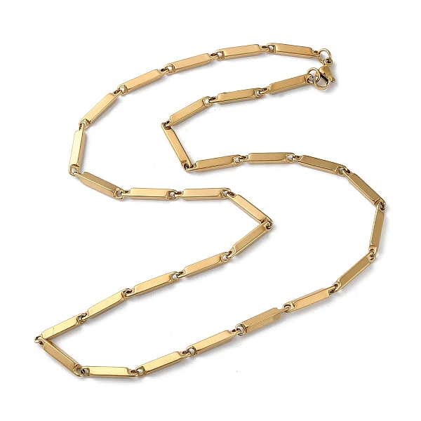 

PandaHall 201 Stainless Steel Bar Link Chain Necklaces for Men Women, Golden, 20.04~20.16 inch(50.9~51.2cm) 201 Stainless Steel